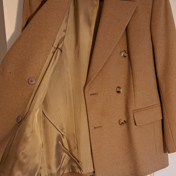 Saks Fifth Avenue Camel Hair Coat - Picture 4 of 6